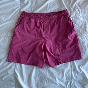 Pink Lululemon pace breaker shorts 7” inch inseam lined
